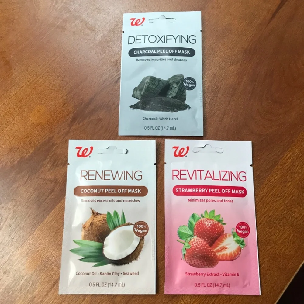 Walgreens Revitalizing/Detoxifying/Renewing Peel Off Masks Bundle 6 pack New